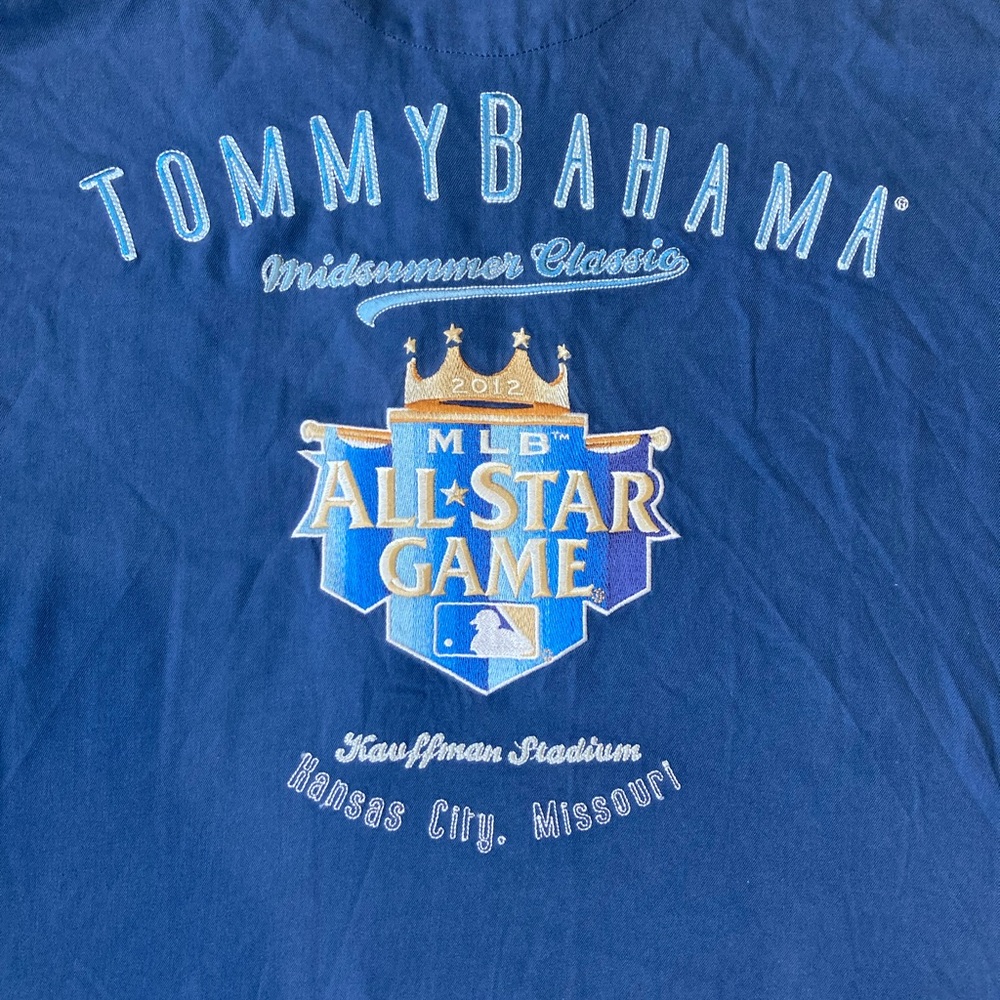 Tommy Bahama Blue MLB All-Star Game Graphic button up Mens xxl